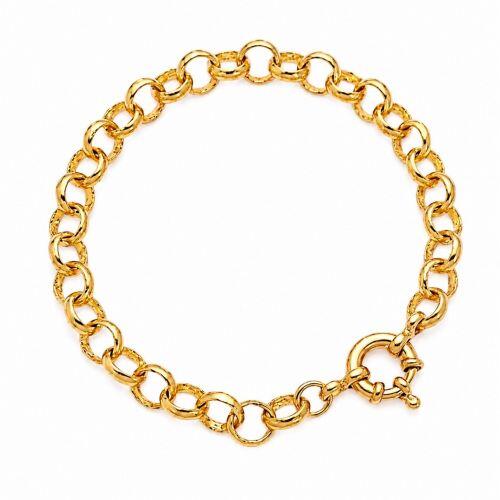 Pulseira Elo Portugu�s 0.6 cm com fecho Boia Banhado em Ouro18k
