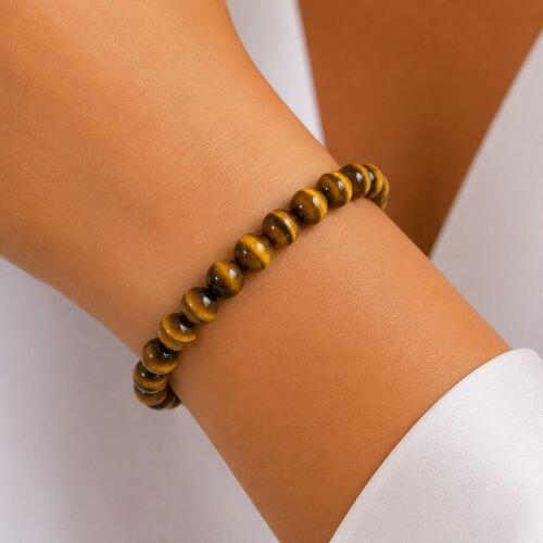 Pulseira Pedra Natural Olho de Tigre