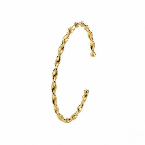 Bracelete Aberto Enrolado Banhado em Ouro 18K