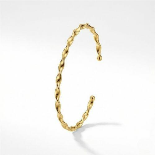 Bracelete Aberto Enrolado Banhado em Ouro 18K