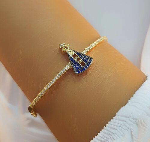 Bracelete Fechado Nossa Senhora Aparecida Banhado a Ouro