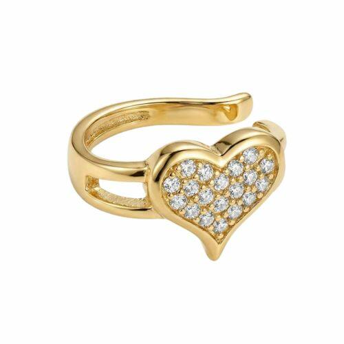Piercing Fake Cora��o Micro Zirc�nia Banhado a Ouro