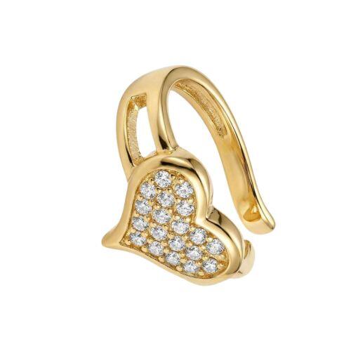Piercing Fake Cora��o Micro Zirc�nia Banhado a Ouro