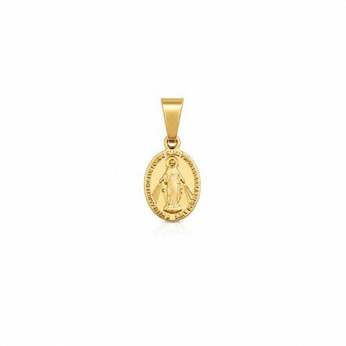 Pingente Nossa Senhora Milagrosa Banhado a Ouro