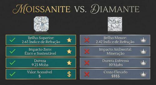 Pingente Ponto de Luz Moissanite Banhado a Ouro