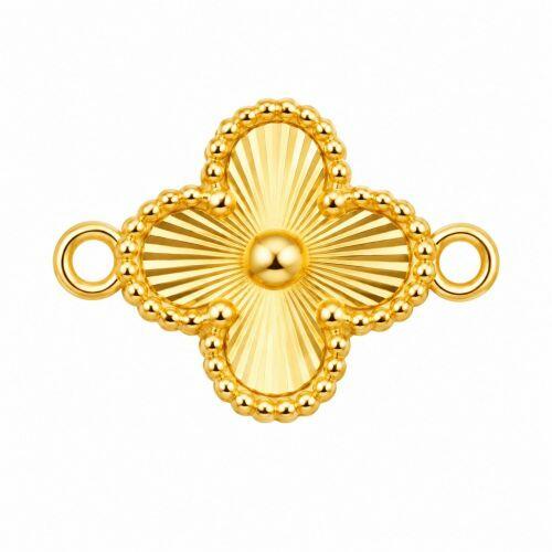 Choker Mini Elo com Flor 4 Pétalas Banhado a Ouro