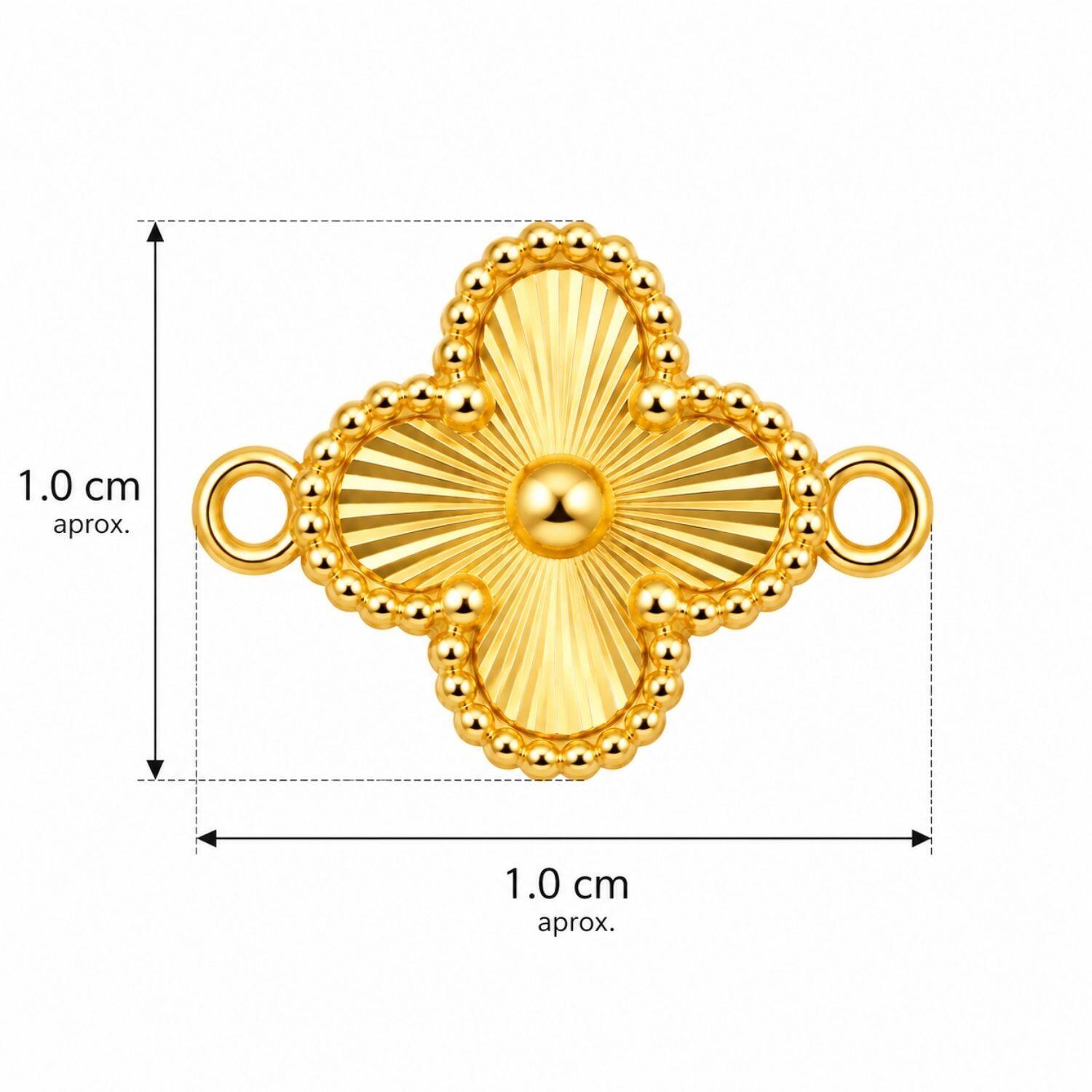 Choker Mini Elo com Flor 4 Pétalas Banhado a Ouro