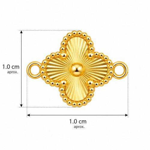 Choker Mini Elo com Flor 4 Pétalas Banhado a Ouro
