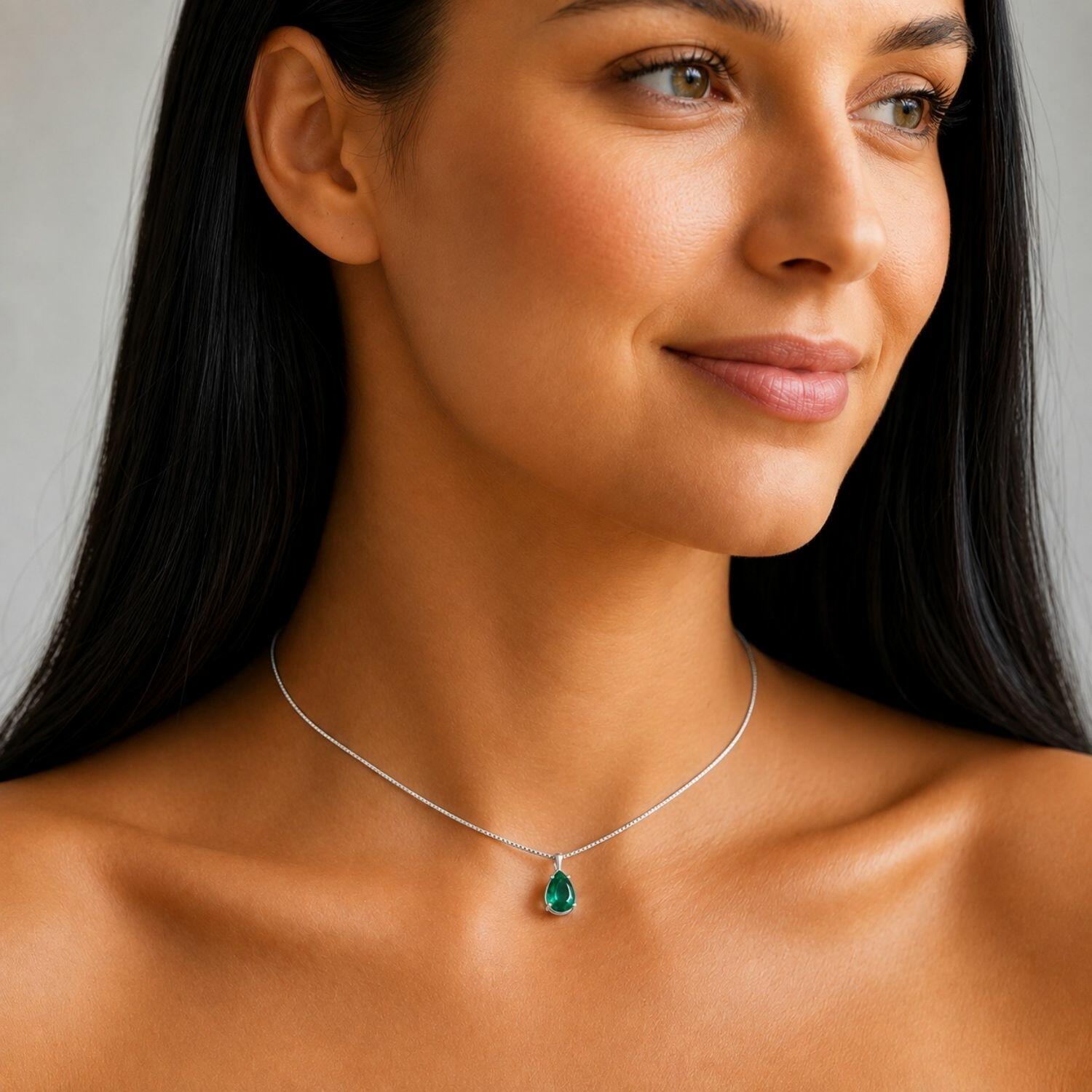 Choker Gota Zircônia Turmalina Banhado a Prata