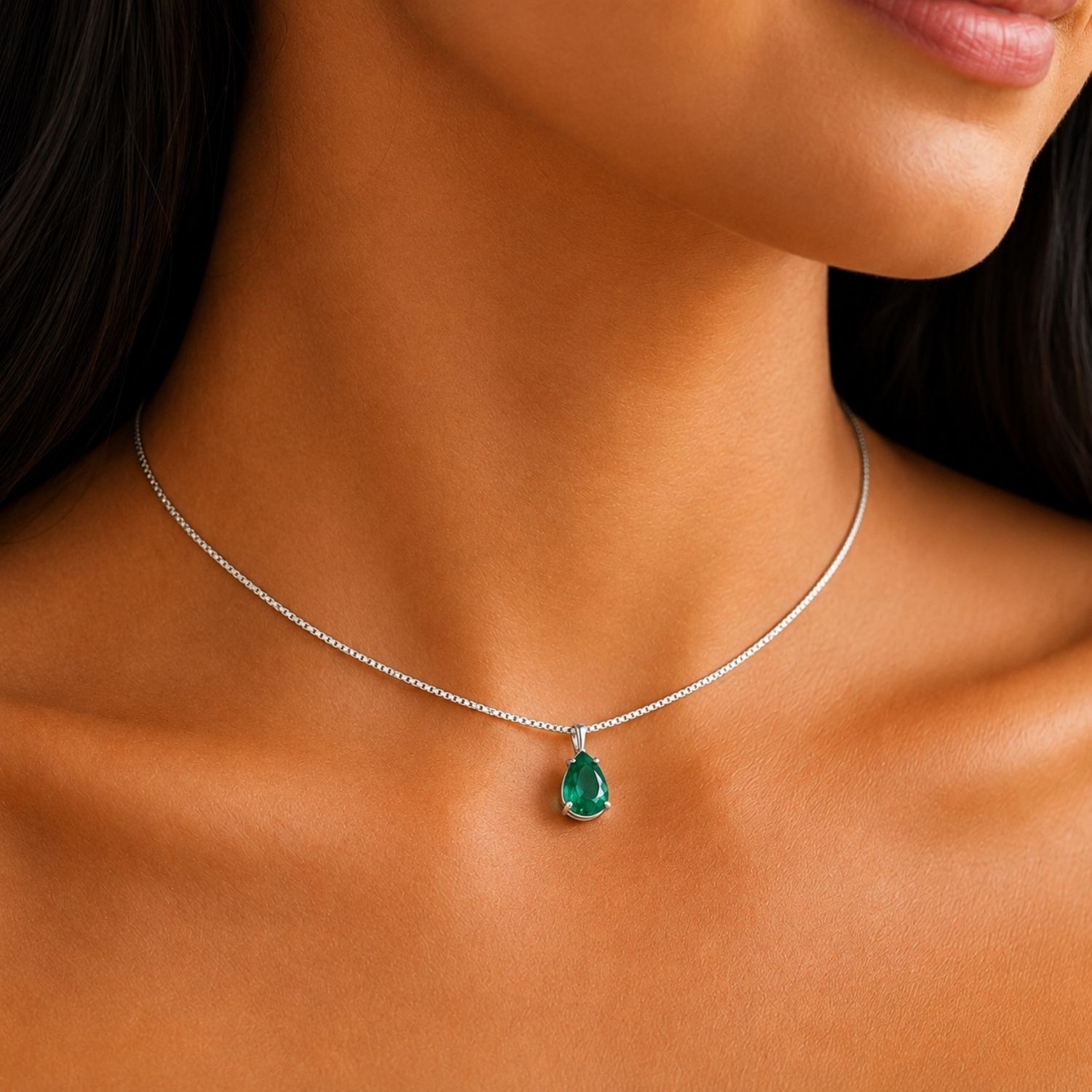 Choker Gota Zircônia Turmalina Banhado a Prata