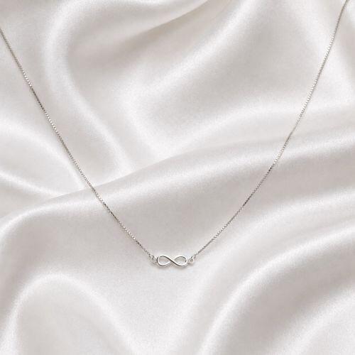 Choker Símbolo do Infinito Banhado a Prata