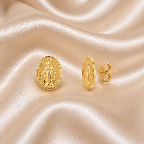 Brinco Nossa Senhora Milagrosa Banhado a Ouro