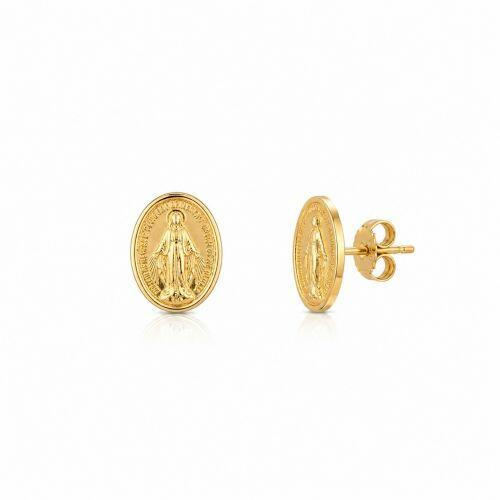 Brinco Nossa Senhora Milagrosa Banhado a Ouro