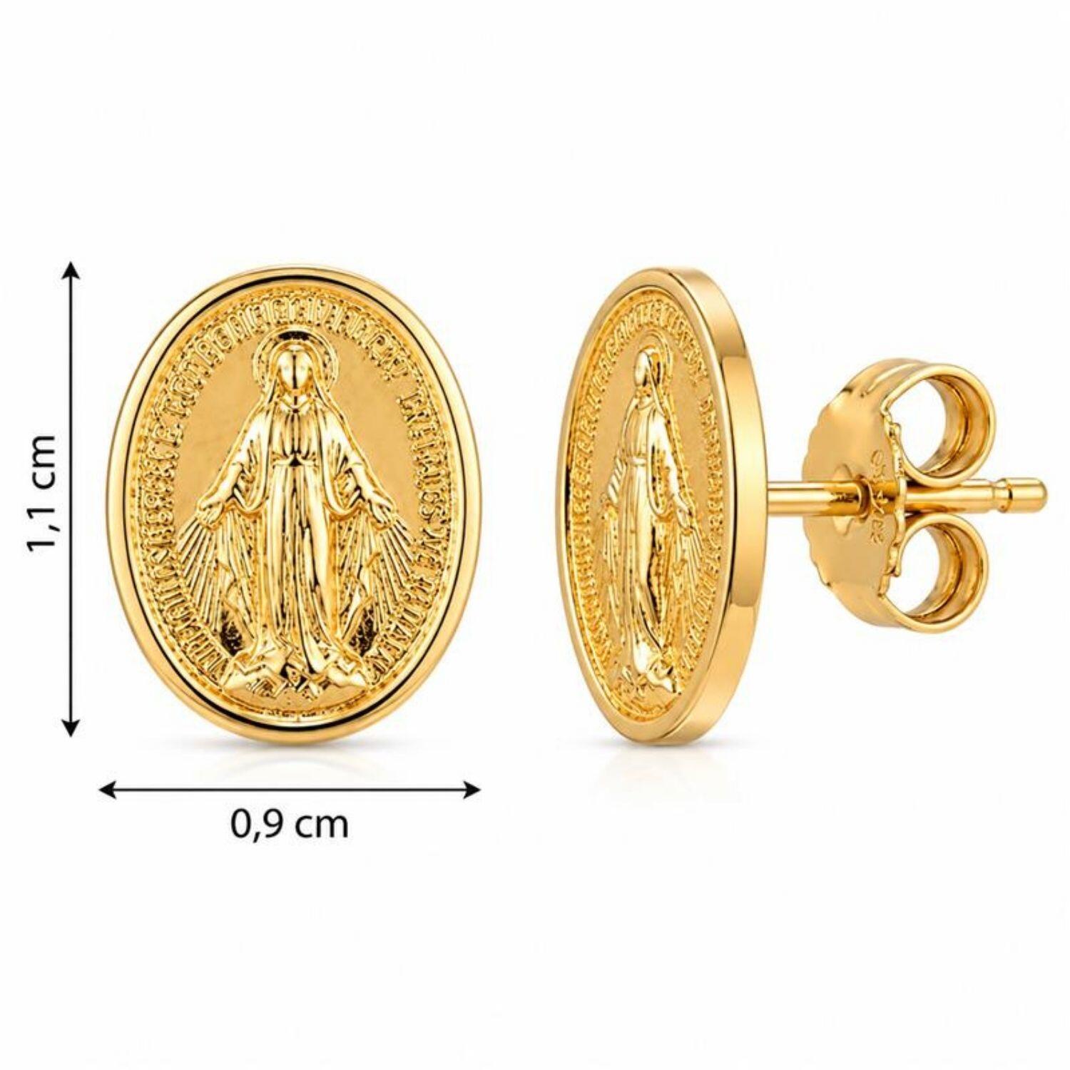 Brinco Nossa Senhora Milagrosa Banhado a Ouro