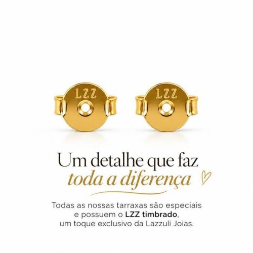 Brinco Argola Geom�trica 2.5 cm Banhado a Ouro