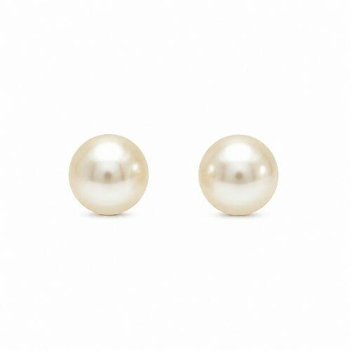 Brinco Pérola 0.8 cm Banhado a Ouro