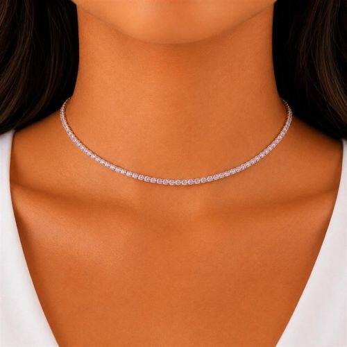 Choker Riviera Zirc�nia Ametista Banhado a Ouro