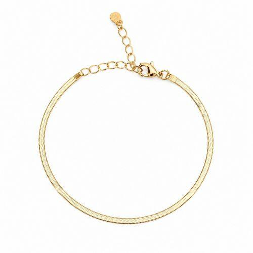 Pulseira Laminada Fina Banhado a Ouro