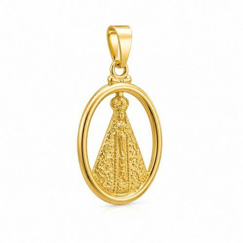 Pingente Mandala Nossa Senhora Aparecida Banhado a Ouro
