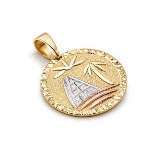 Pingente 2.0 cm 3 Banhos Rose, Ródio Branco e Ouro18k