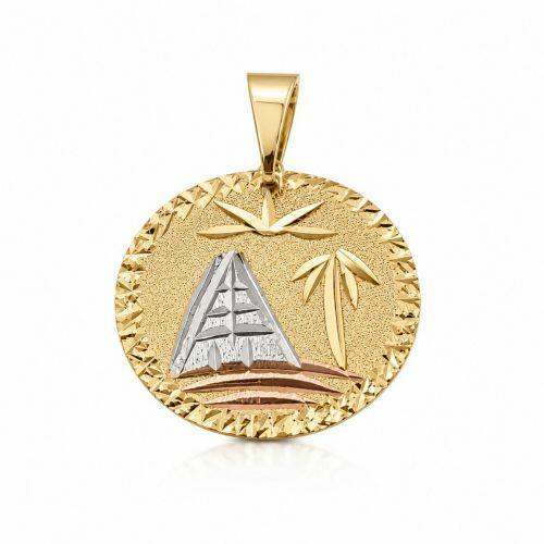Pingente 2.0 cm 3 Banhos Rose, R�dio Branco e Ouro18k