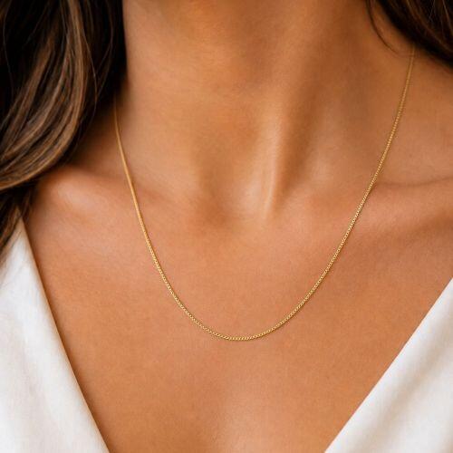 Colar Veneziana 45 cm Banhado a Ouro