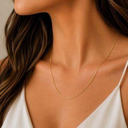 Colar Veneziana 45 cm Banhado a Ouro