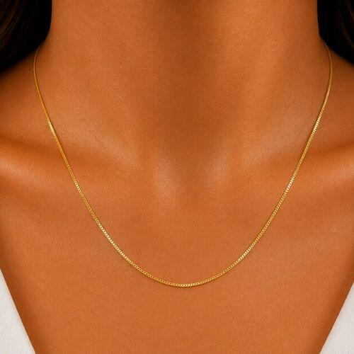 Colar Veneziana 45 cm Banhado a Ouro