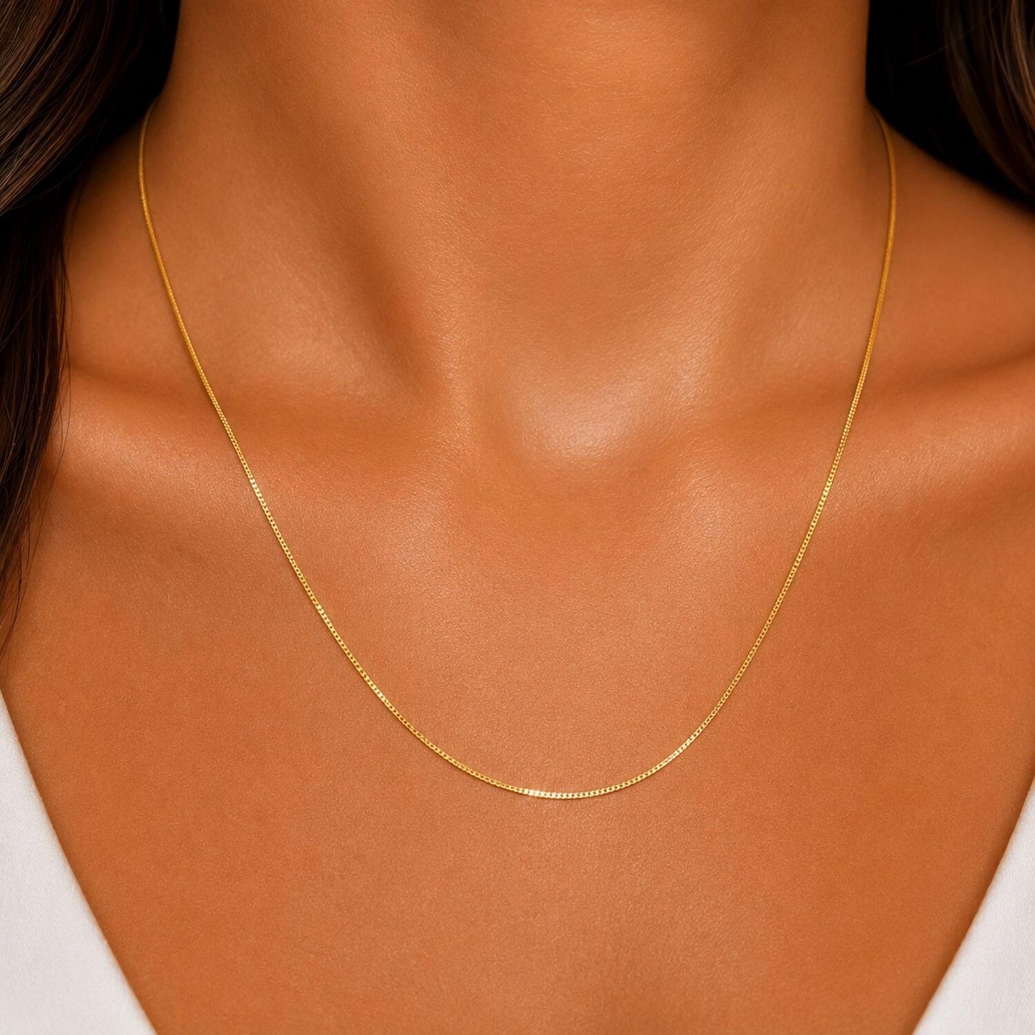 Colar Veneziana 45 cm Banhado a Ouro