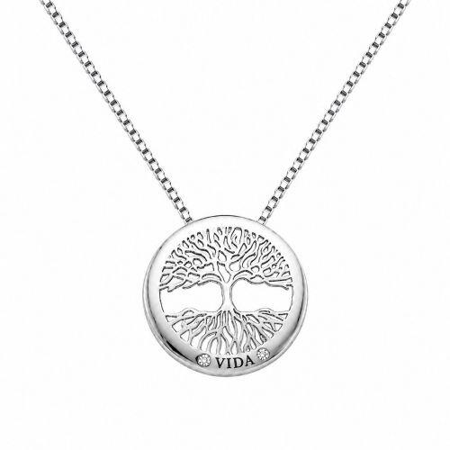 Colar Árvore da Vida 2.4 cm Banhado a Prata