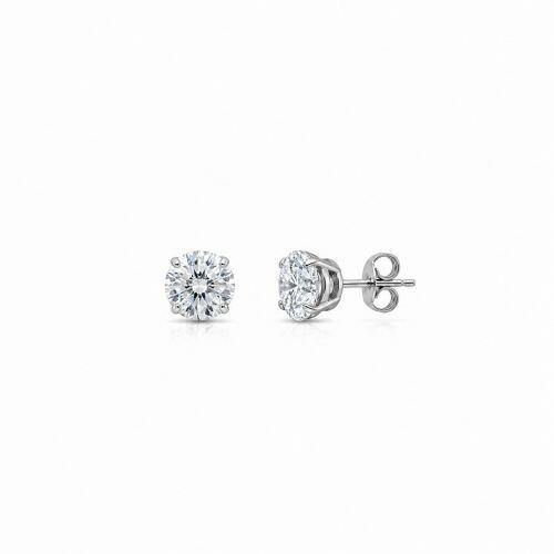 Brinco Ponto de Luz 0.5 cm Zirc�nia Cristal A�o Inox