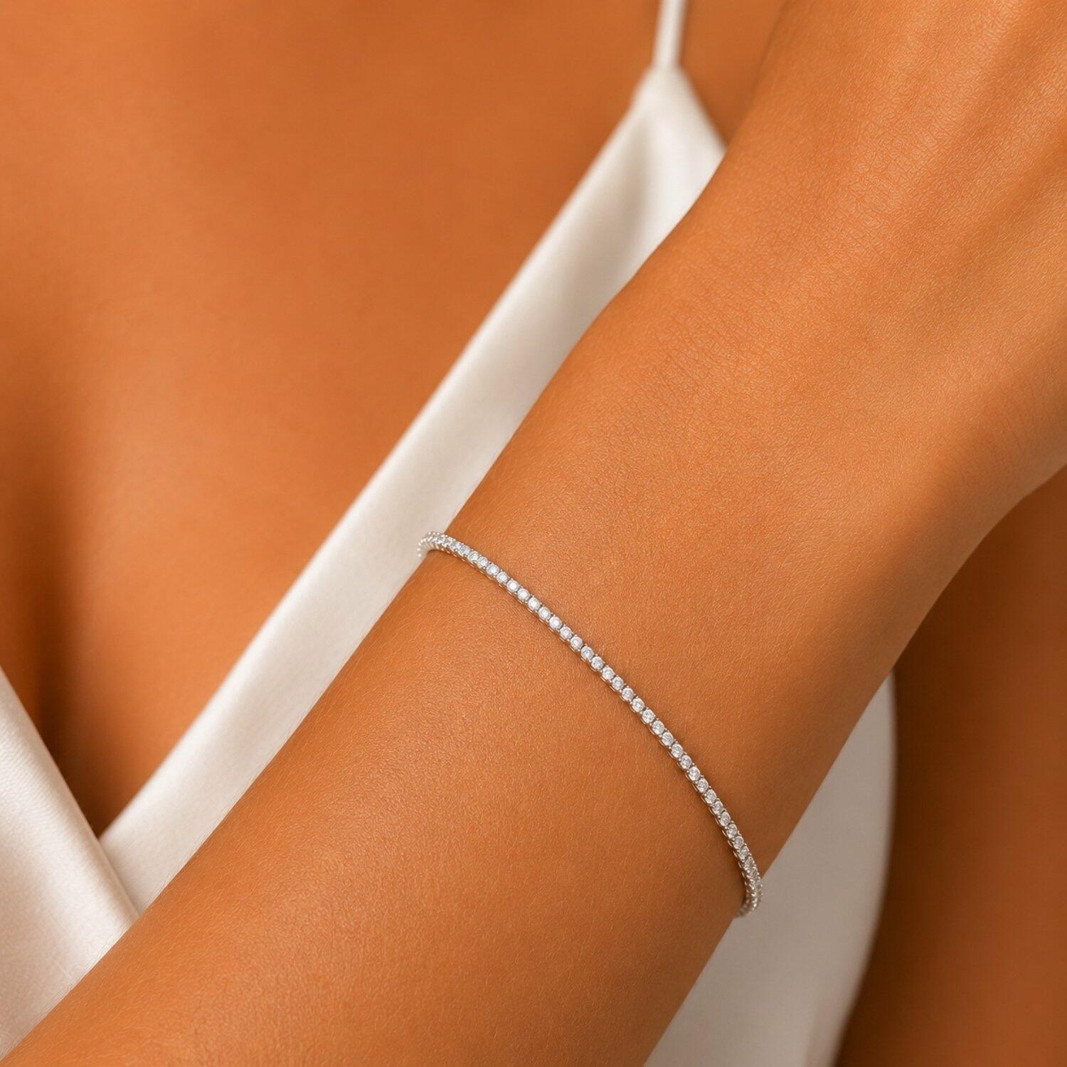 Pulseira Riviera Banhado a Prata