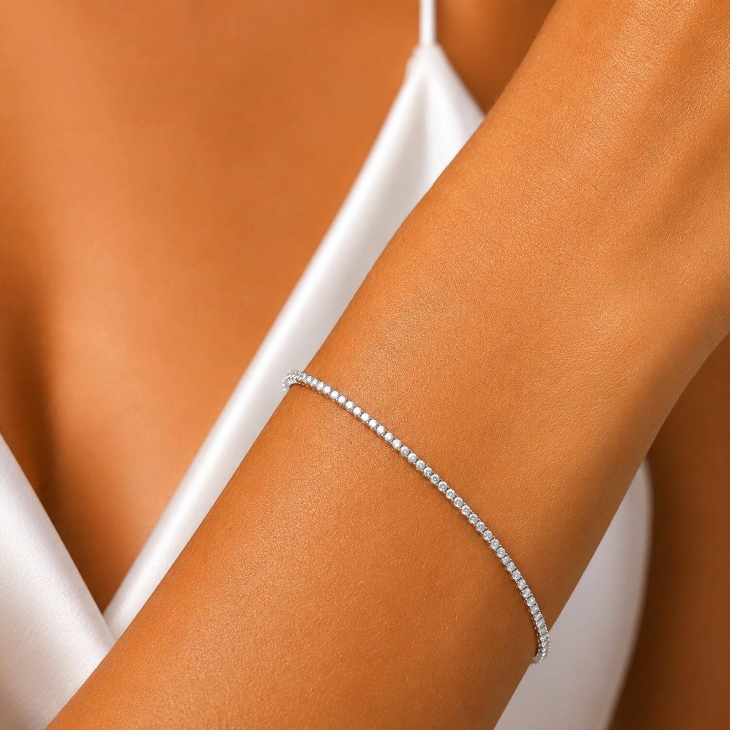 Pulseira Riviera Banhado a Prata