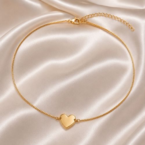 Choker Coração Banhado a Ouro
