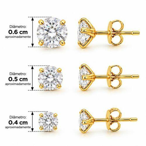 Brinco Trio Ponto de Luz Zircônia Cristal Banhado a Ouro