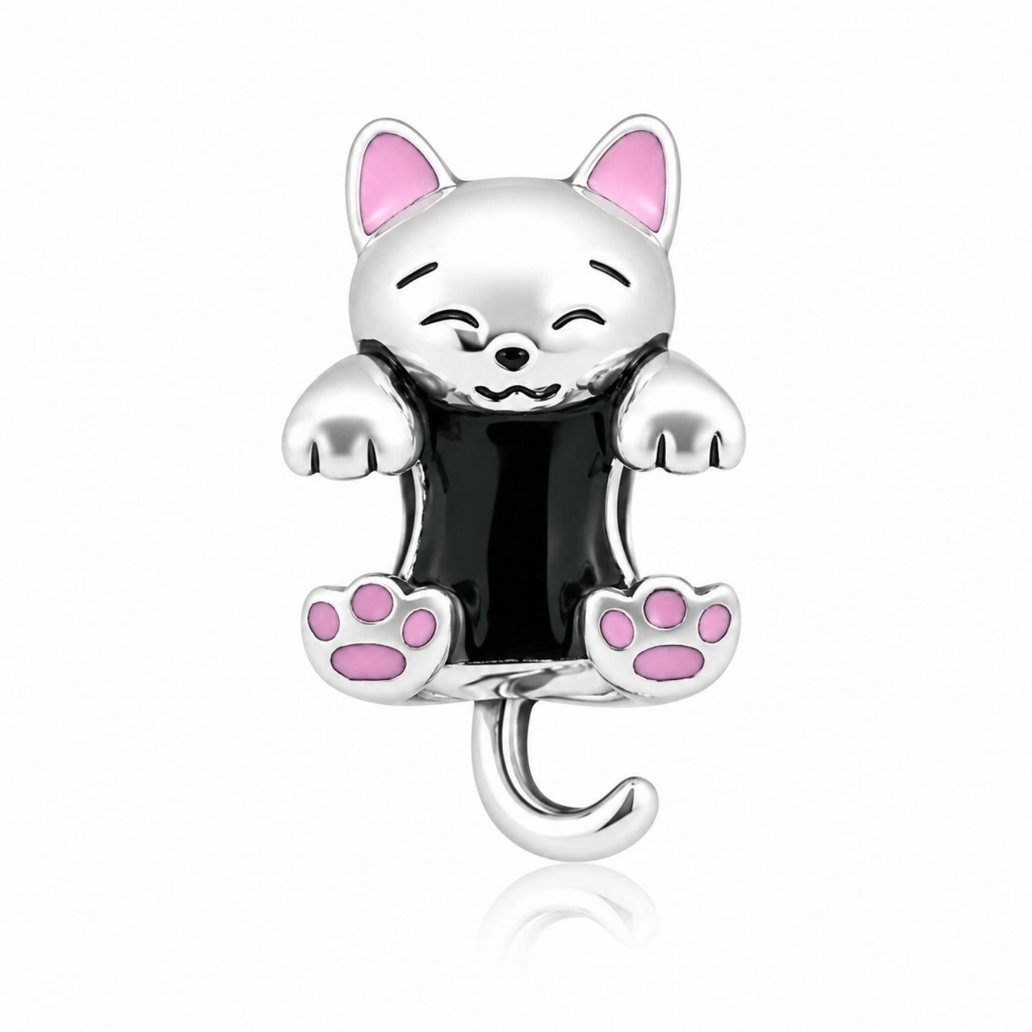 Berloque Separador Gato Aço Inox