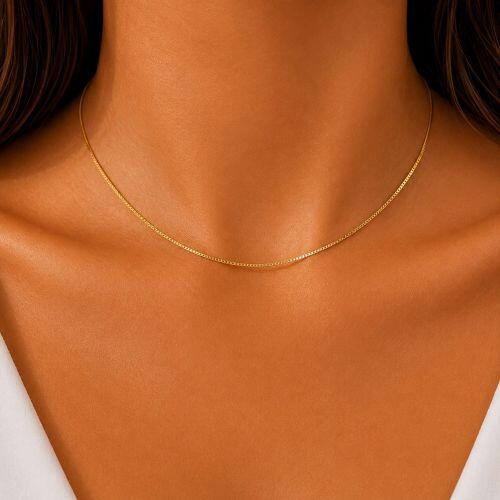 Colar Veneziana 40 cm Banhado a Ouro