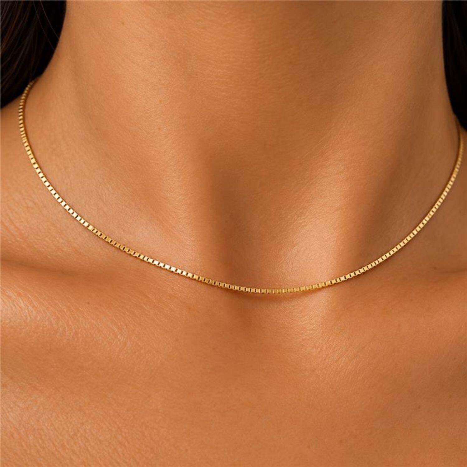 Colar Veneziana 40 cm Banhado a Ouro