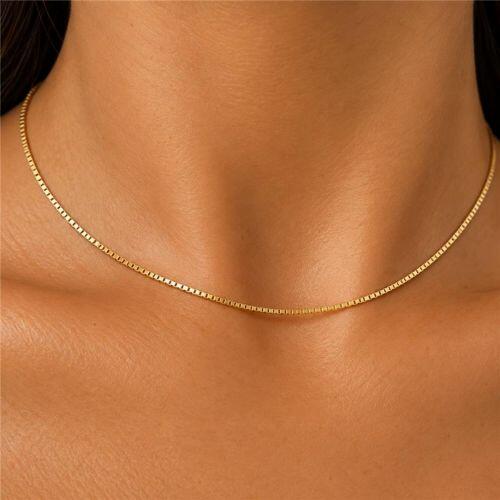 Colar Veneziana 40 cm Banhado a Ouro