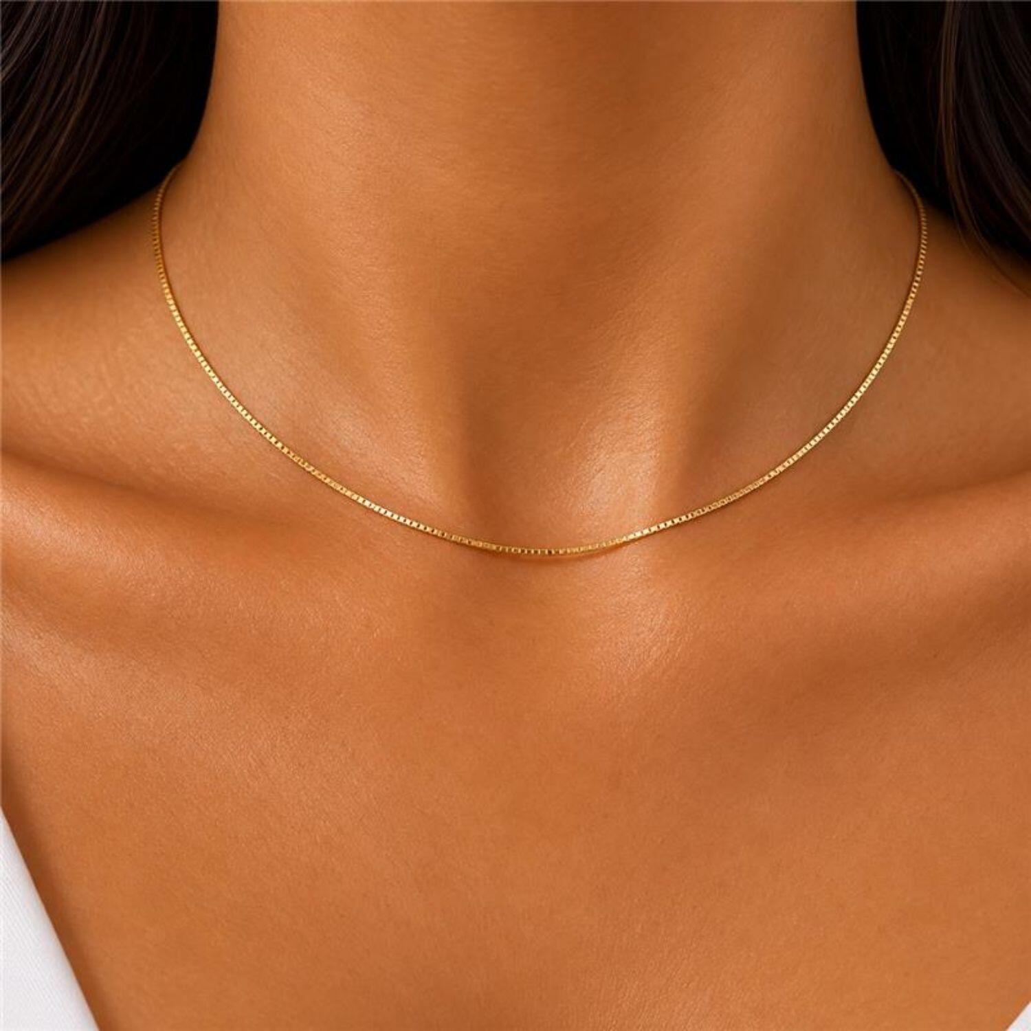 Colar Veneziana 40 cm Banhado a Ouro