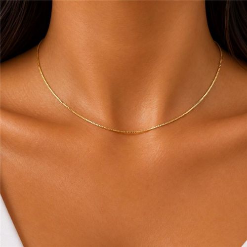 Colar Veneziana 40 cm Banhado a Ouro