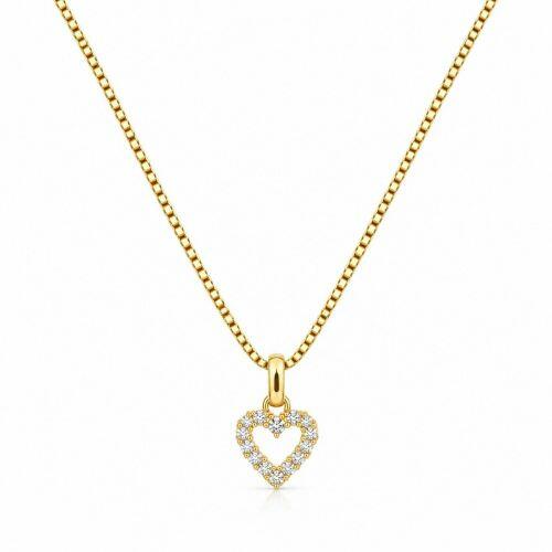 Choker Coração Vazado Micro Zircônia Banhado a Ouro