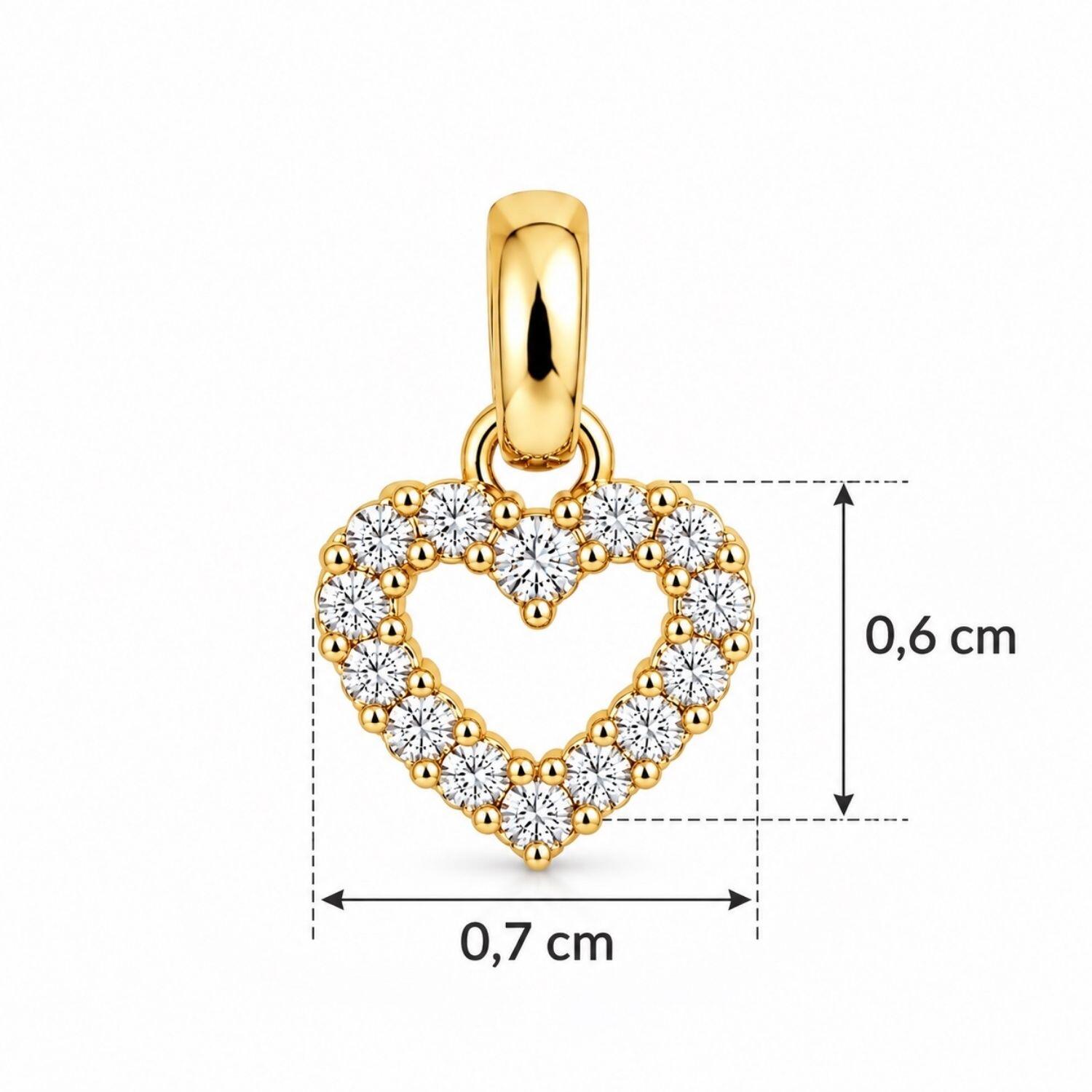 Choker Coração Vazado Micro Zircônia Banhado a Ouro