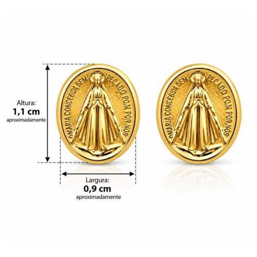Brinco Nossa Senhora Aparecida Banhado a Ouro