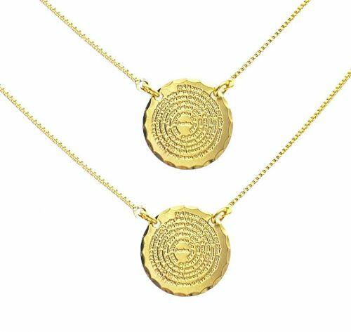 Escapulário Oração Pai Nosso Banhado em Ouro18k