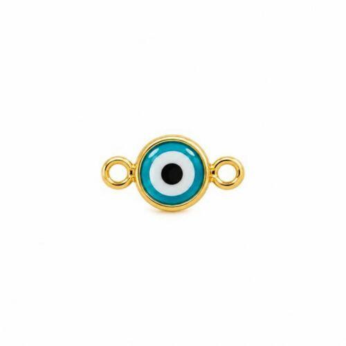 Choker Mini Olho Grego Azul Banhado a Ouro