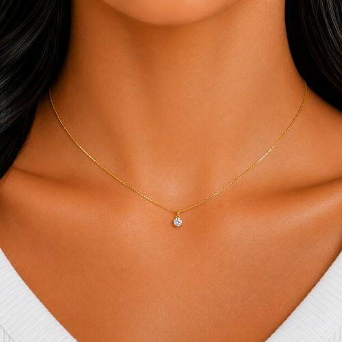 Colar Ponto de luz 0.4 cm Banhado a Ouro 18k