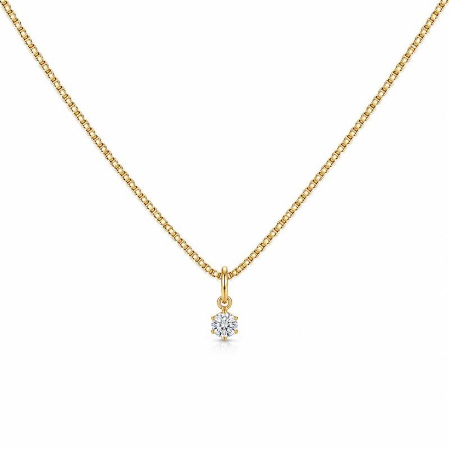Colar Ponto de luz 0.4 cm Banhado a Ouro 18k