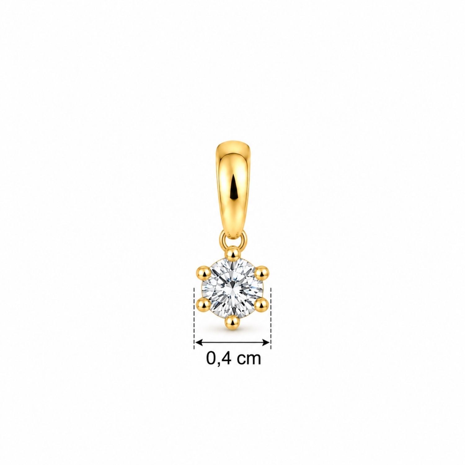 Colar Ponto de luz 0.4 cm Banhado a Ouro 18k