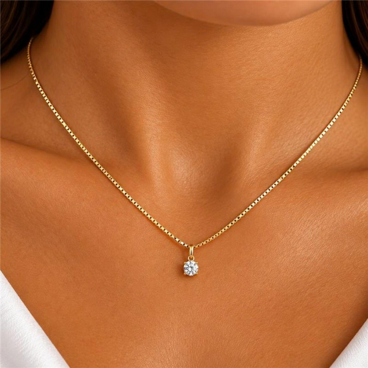Colar Ponto de luz 0.4 cm Banhado a Ouro 18k